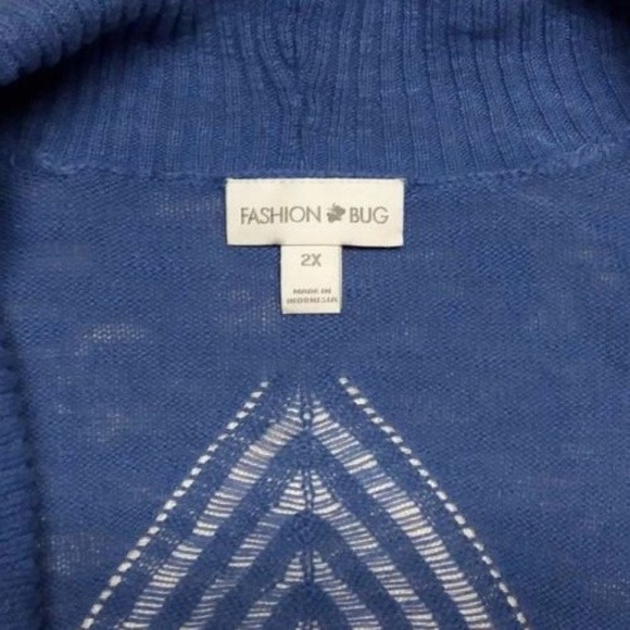 Fashion Bug 2X Cardigan Purple Sweater - Picture 6 of 8